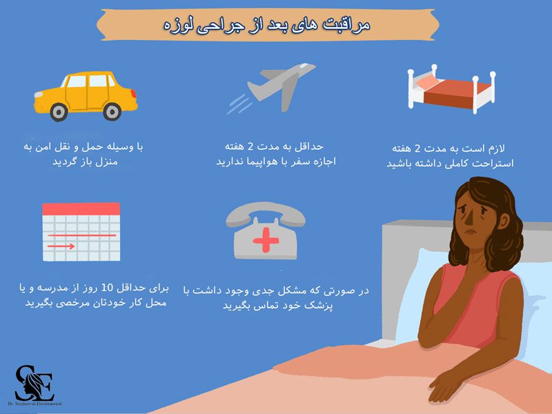 مراقبت های بعد از جراحی لوزه - دکتر ابراهیم نژاد